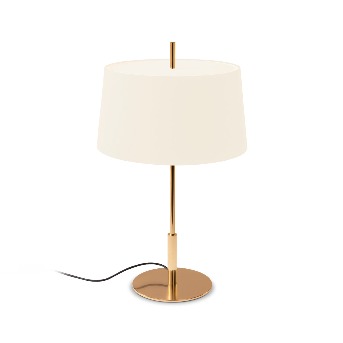 Diana Table Lamp – 45x78 / Shiny Gold/Translucent White Parchment / White Linen-1