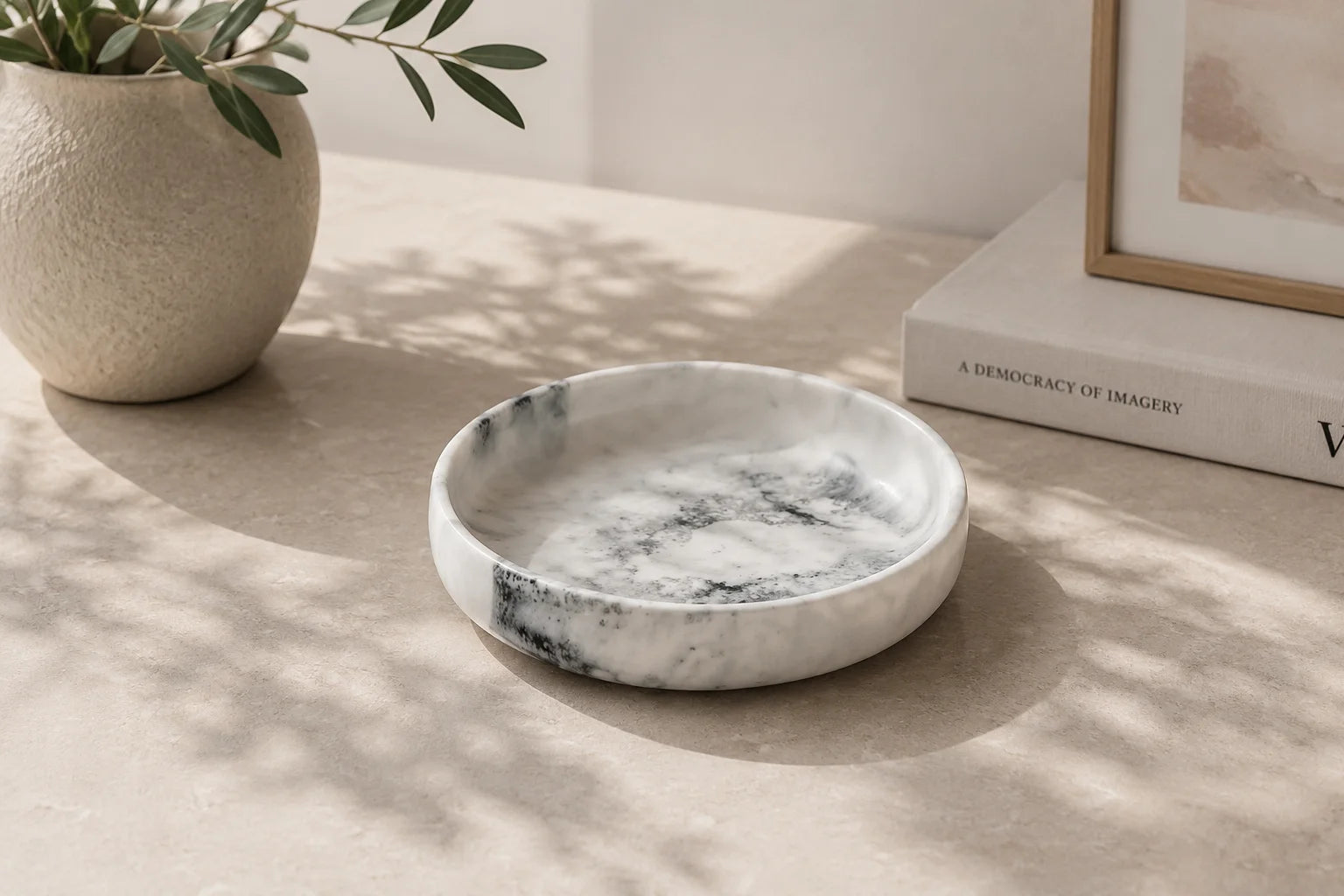 Earth Bowl - Small/White Marble