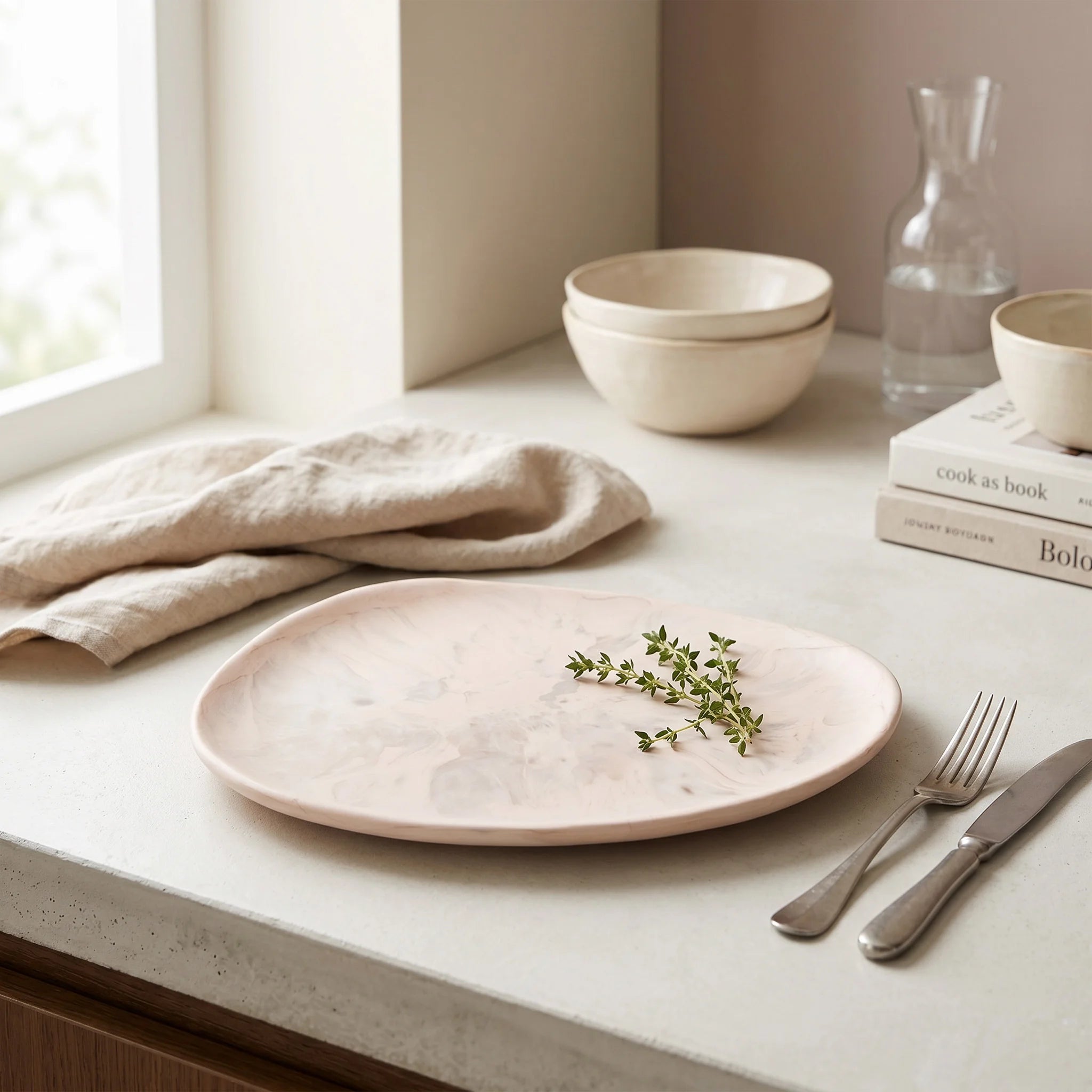 Pebble Platter - Rose Swirl