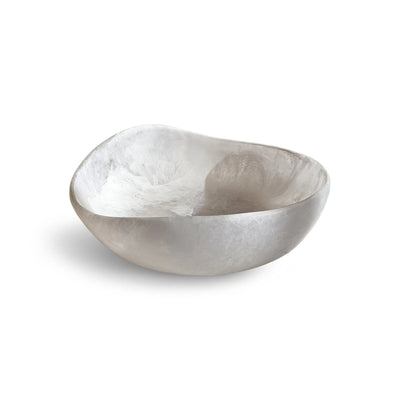 Flow Bowl - Large/Swirl White Clear