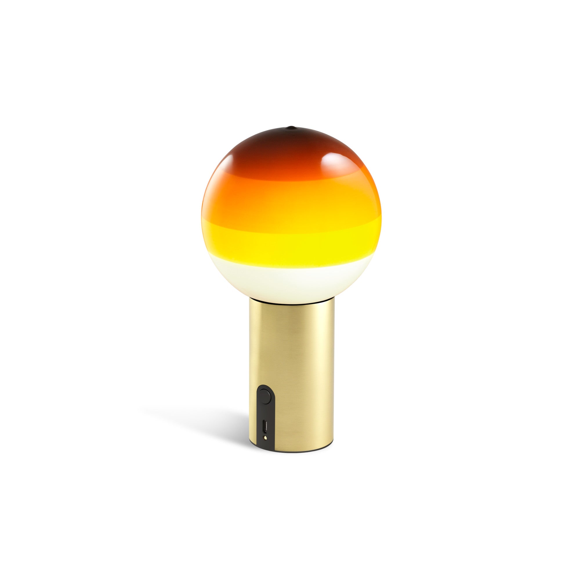 Dipping Light Portable Table Lamp - Brushed Brass/Amber-1