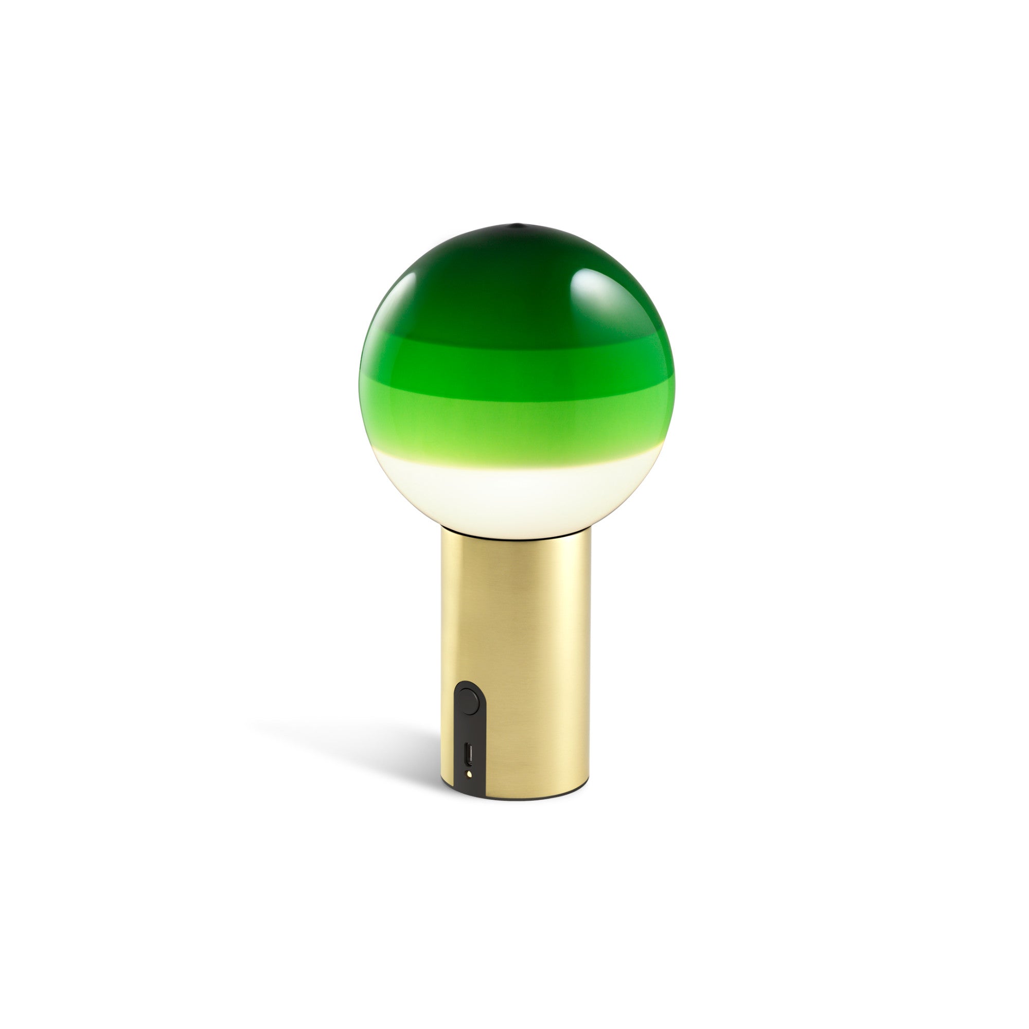 Dipping Light Portable Table Lamp - Brushed Brass/Green