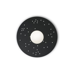 Disc and Sphere Silver C02 Ceiling Lamp - Black