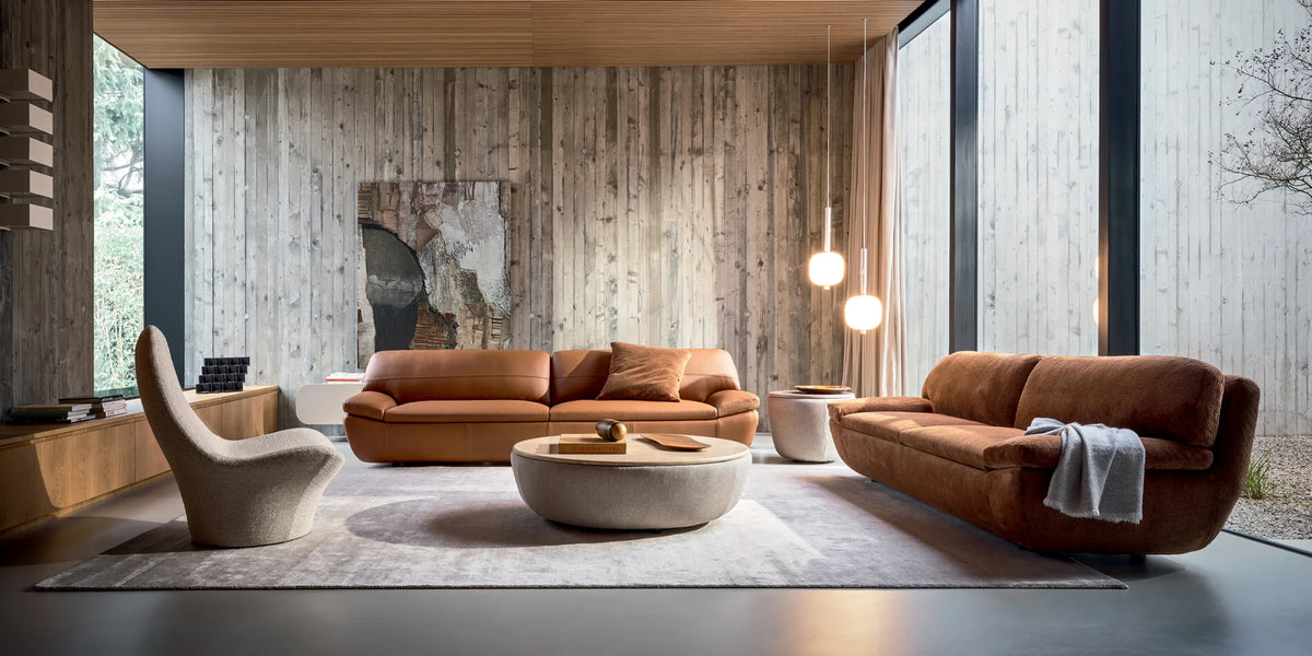 Deck 120 Coffee Table - Fabric M (Martin 102)/Travertino MA04-2