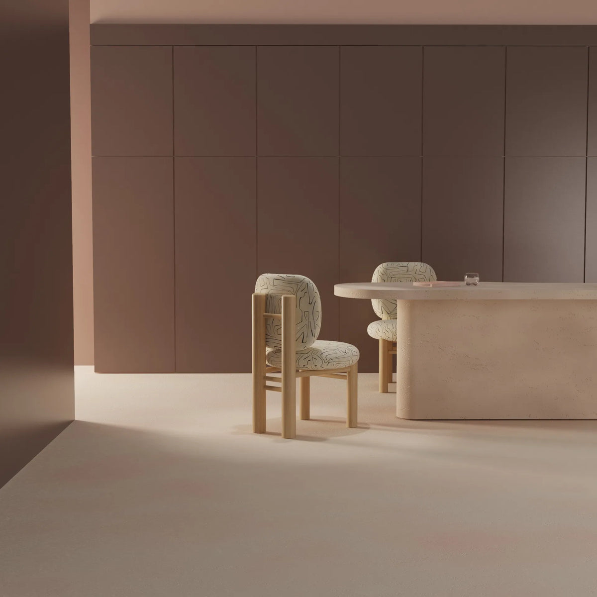 Aimi 46 Dining Chair - Ash 056-0/Fabric (Graffito 18)-2