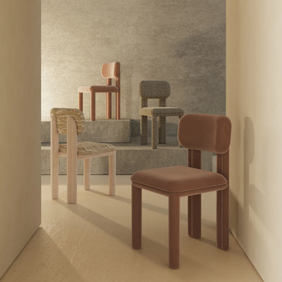 Camelia 47 Dining Chair - Fabric 4 (Grace 732)/Fabric 5 (Gipsy Chamois)
