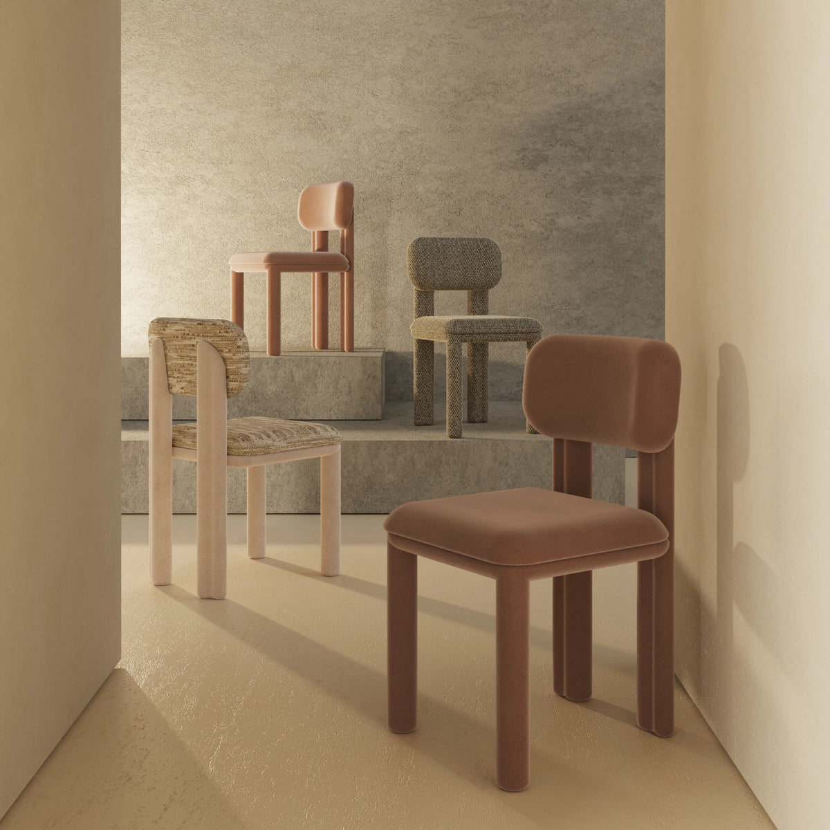 Camelia 47 Dining Chair - Fabric 4 (Grace 732)/Fabric 5 (Gipsy Chamois)-2