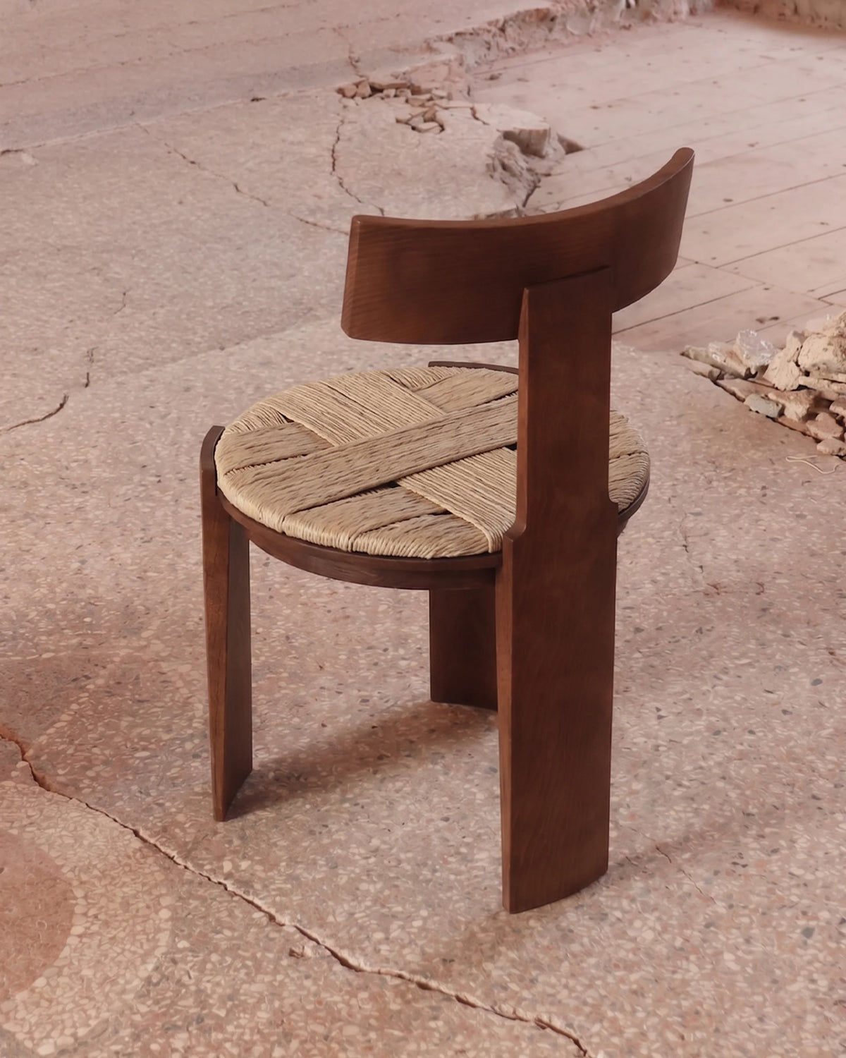 Nest 53 Dining Chair - Walnut/Rope-7