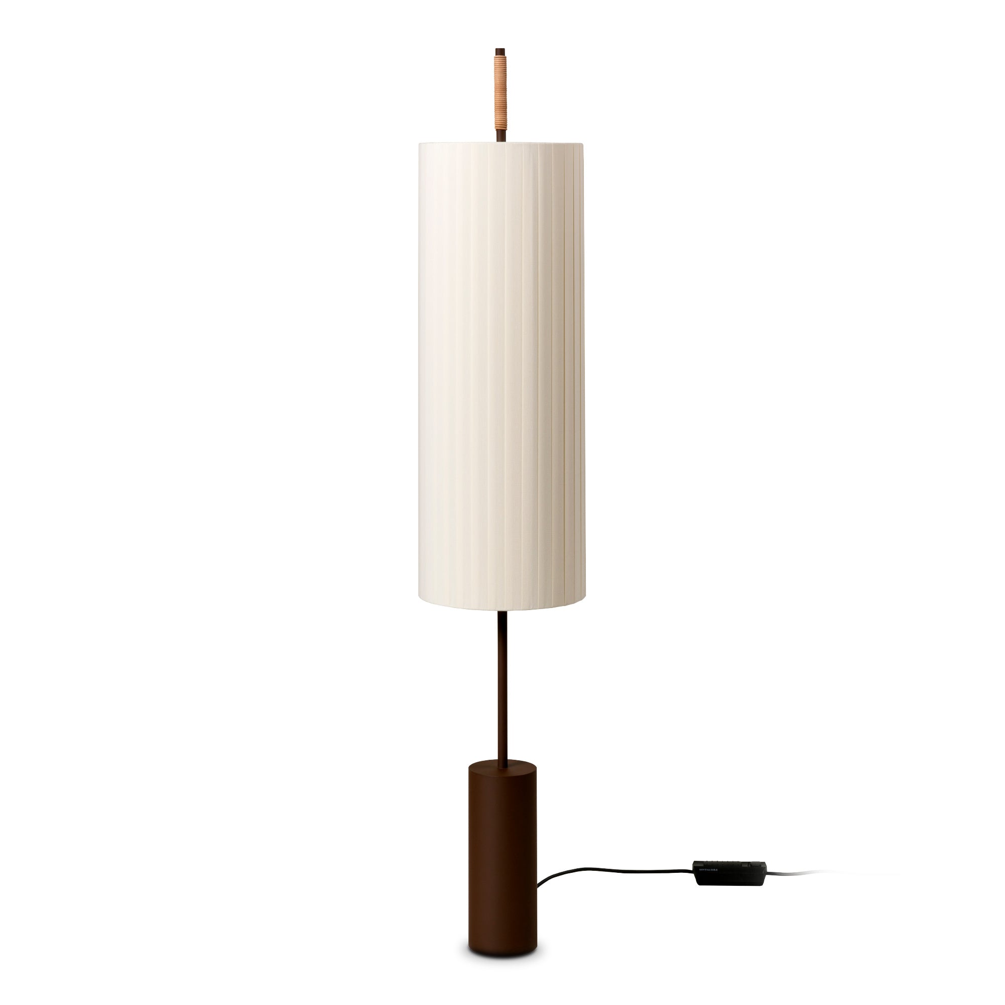 Dorica Floor Lamp - Dark Brown/Natural Ribbon