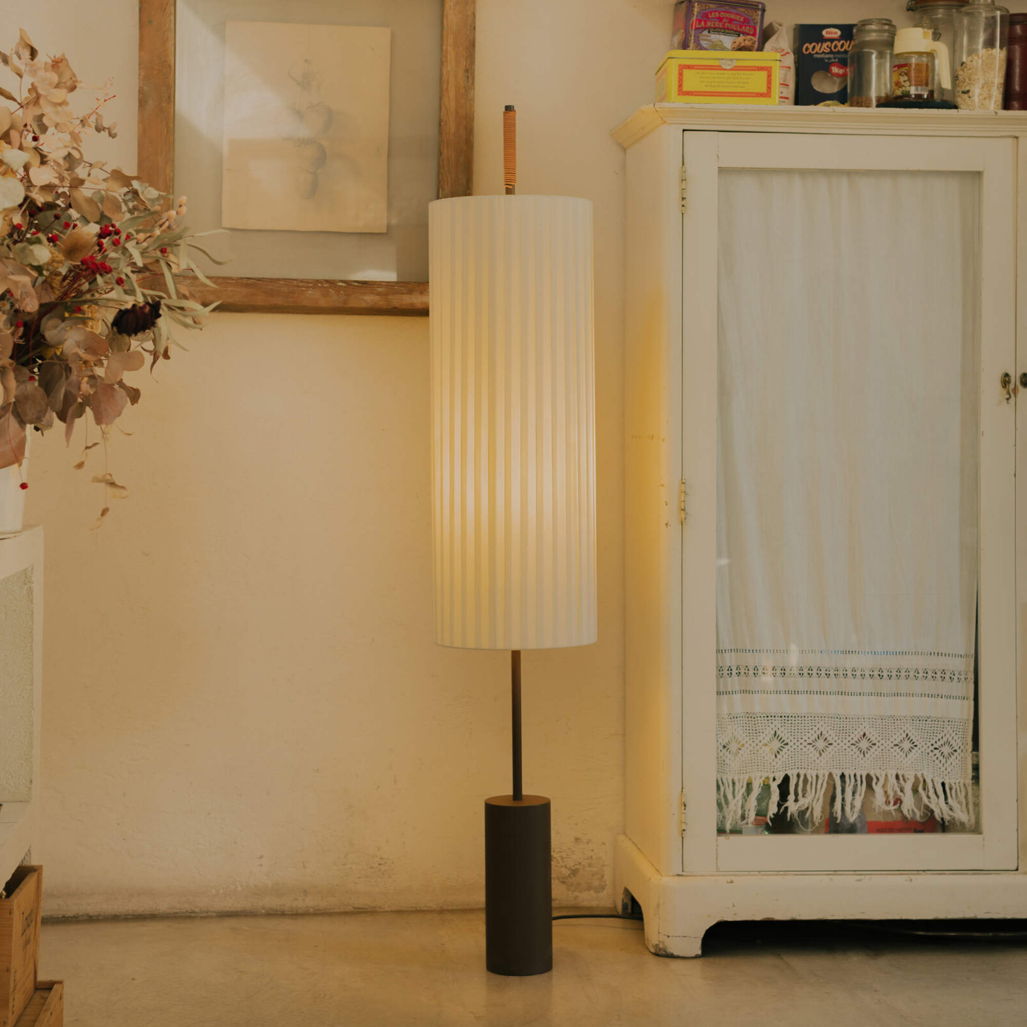 Dorica Floor Lamp - Dark Brown/Natural Ribbon-6