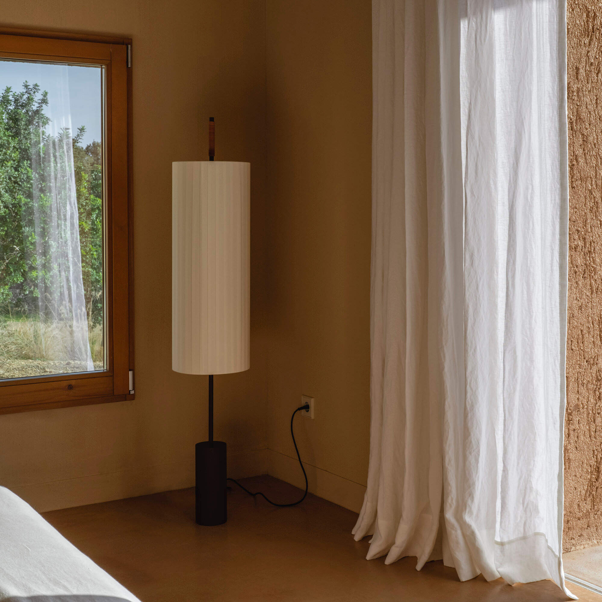 Dorica Floor Lamp - Dark Brown/Natural Ribbon-7