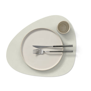 Table Mat Curve L Double Nupo Linen/Flint Grey