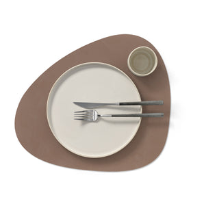 Table Mat Curve L Double Nupo Truffle/Old Rose