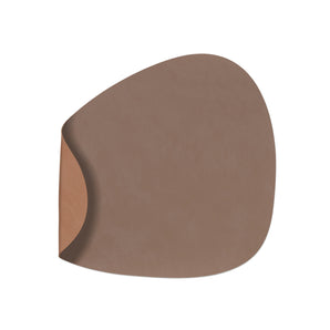 Double Sided Curve Large Table Mat - Nupo Truffle/Old Rose