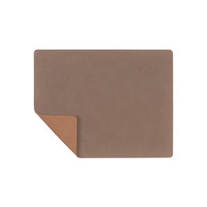 Double Sided Square Large Table Mat - Nupo Truffle/Old Rose