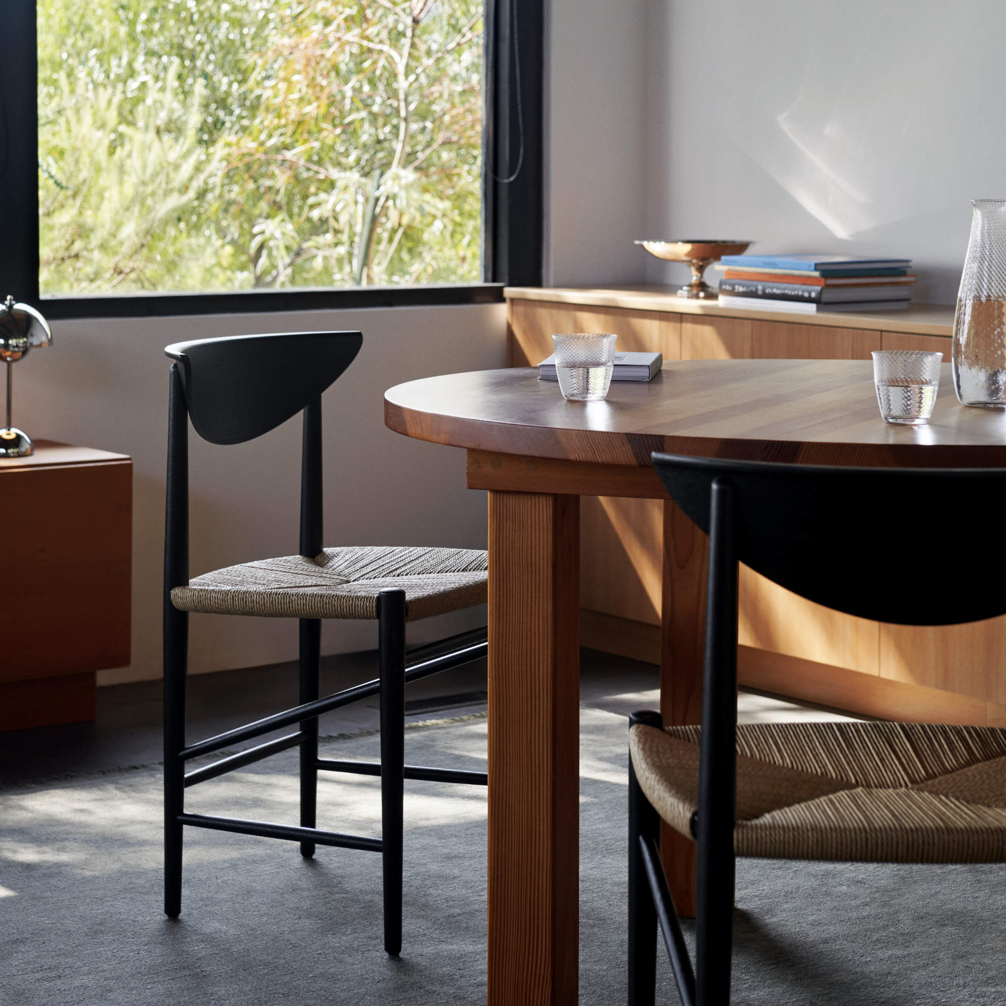 Drawn HM3 Dining Chair - Black Oak/Natural Paper Cord