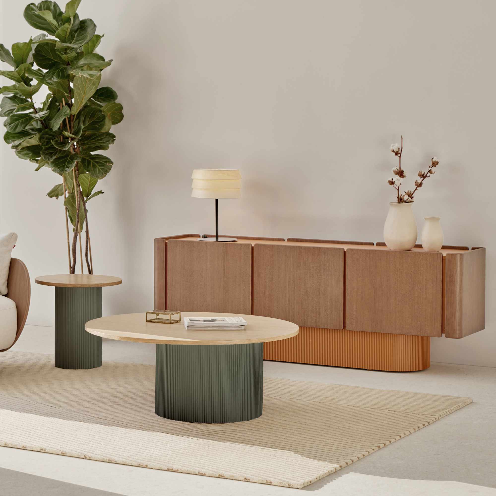 Dune DUN360 Sideboard - Black/Walnut Stained Oak-4