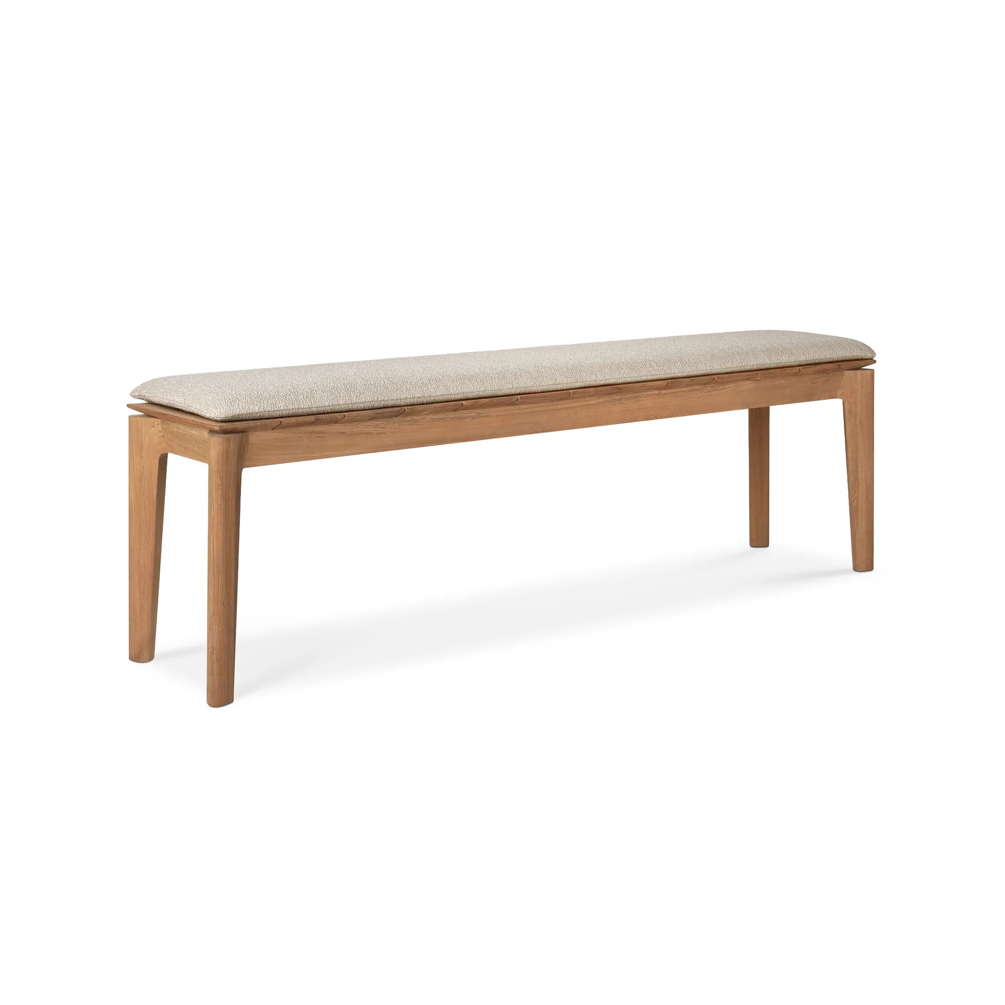 Bok 10383 Outdoor Bench - Teak/Natural Fabric-1