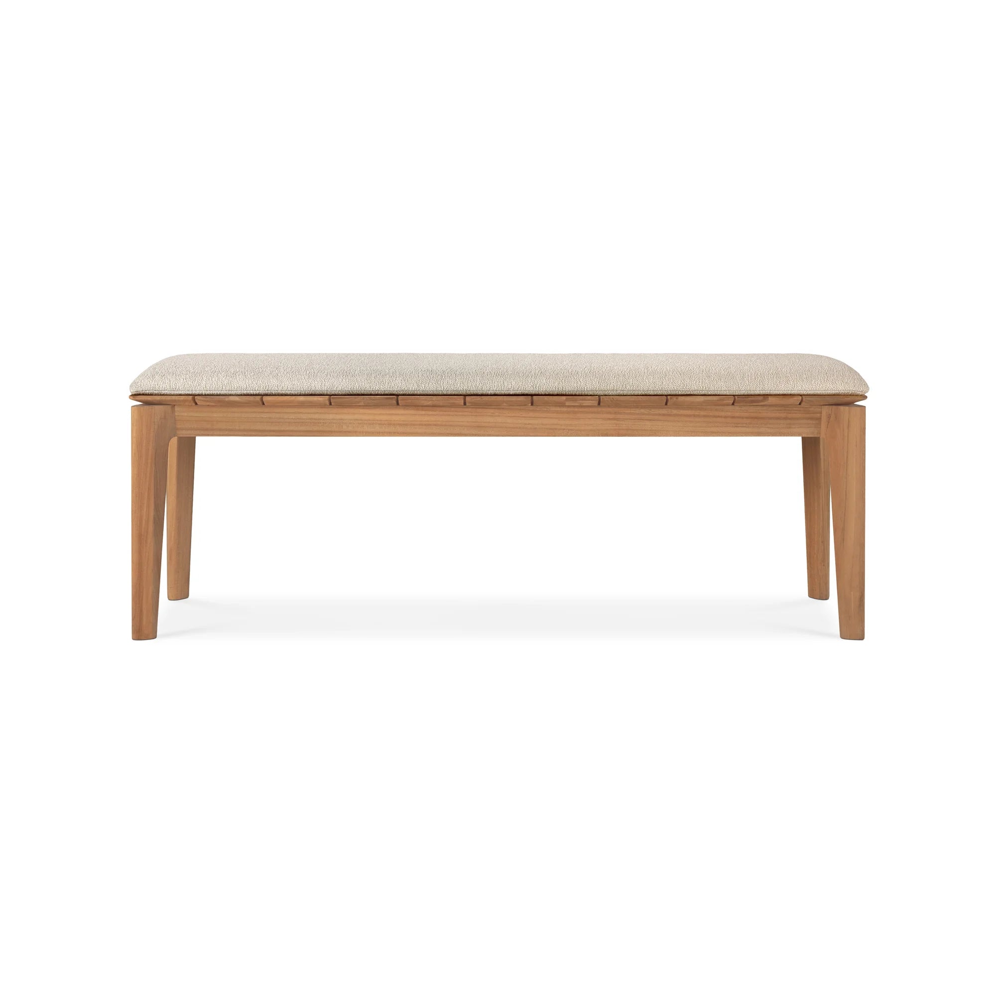 Bok 10383 Outdoor Bench - Teak/Natural Fabric-3