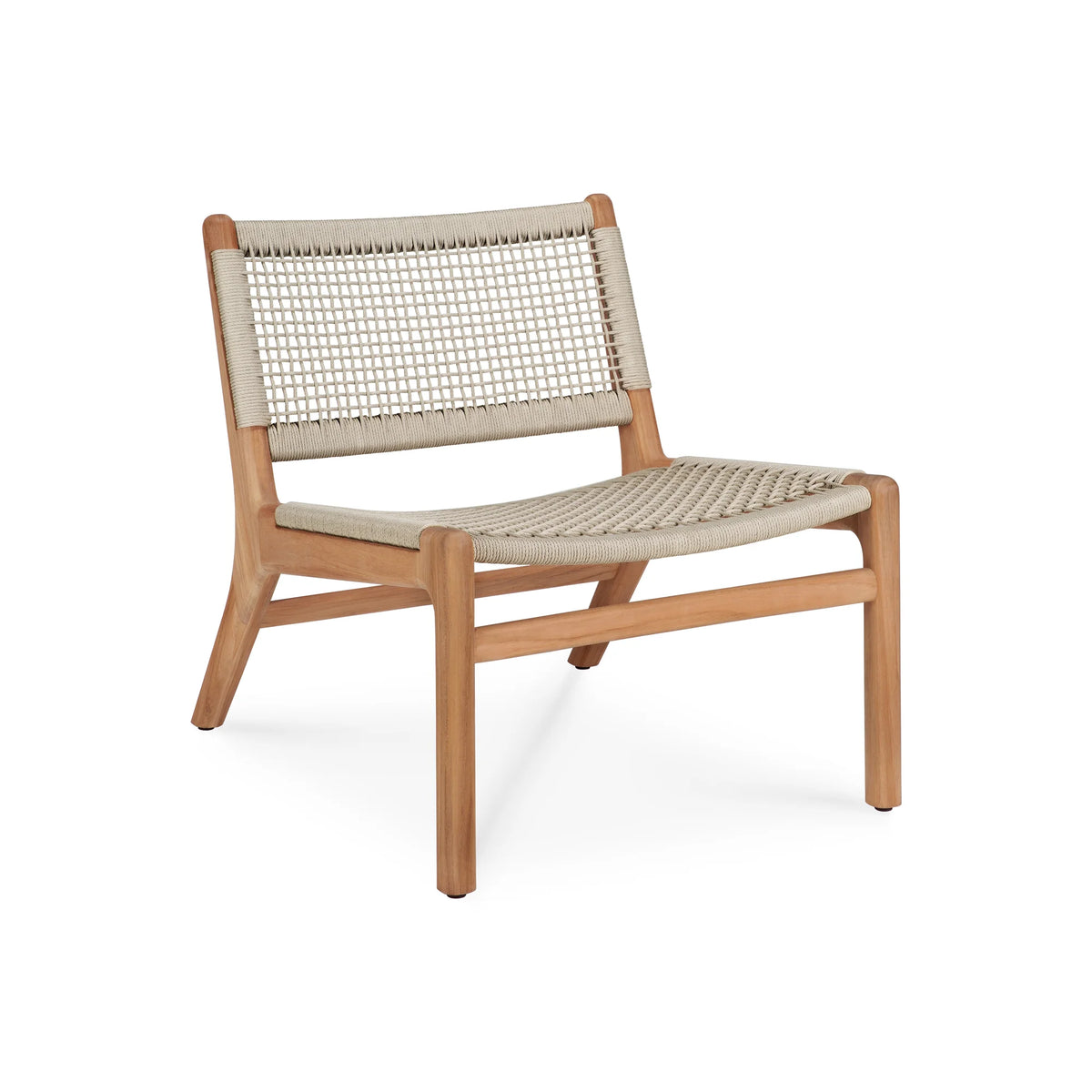 Jack 10223 Woven Outdoor Lounge Chair - Teak/Beige-1