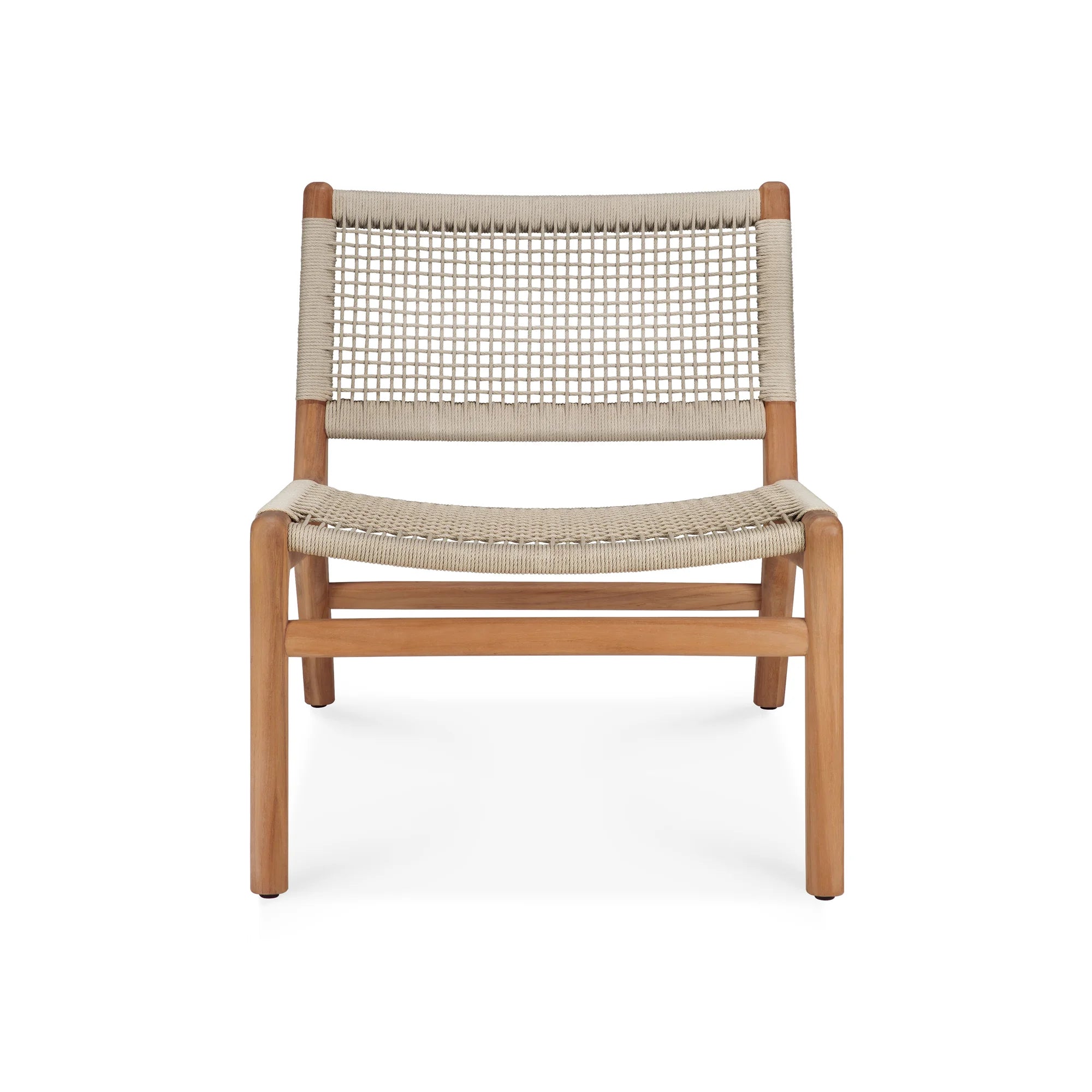 Jack 10223 Woven Outdoor Lounge Chair - Teak/Beige-3