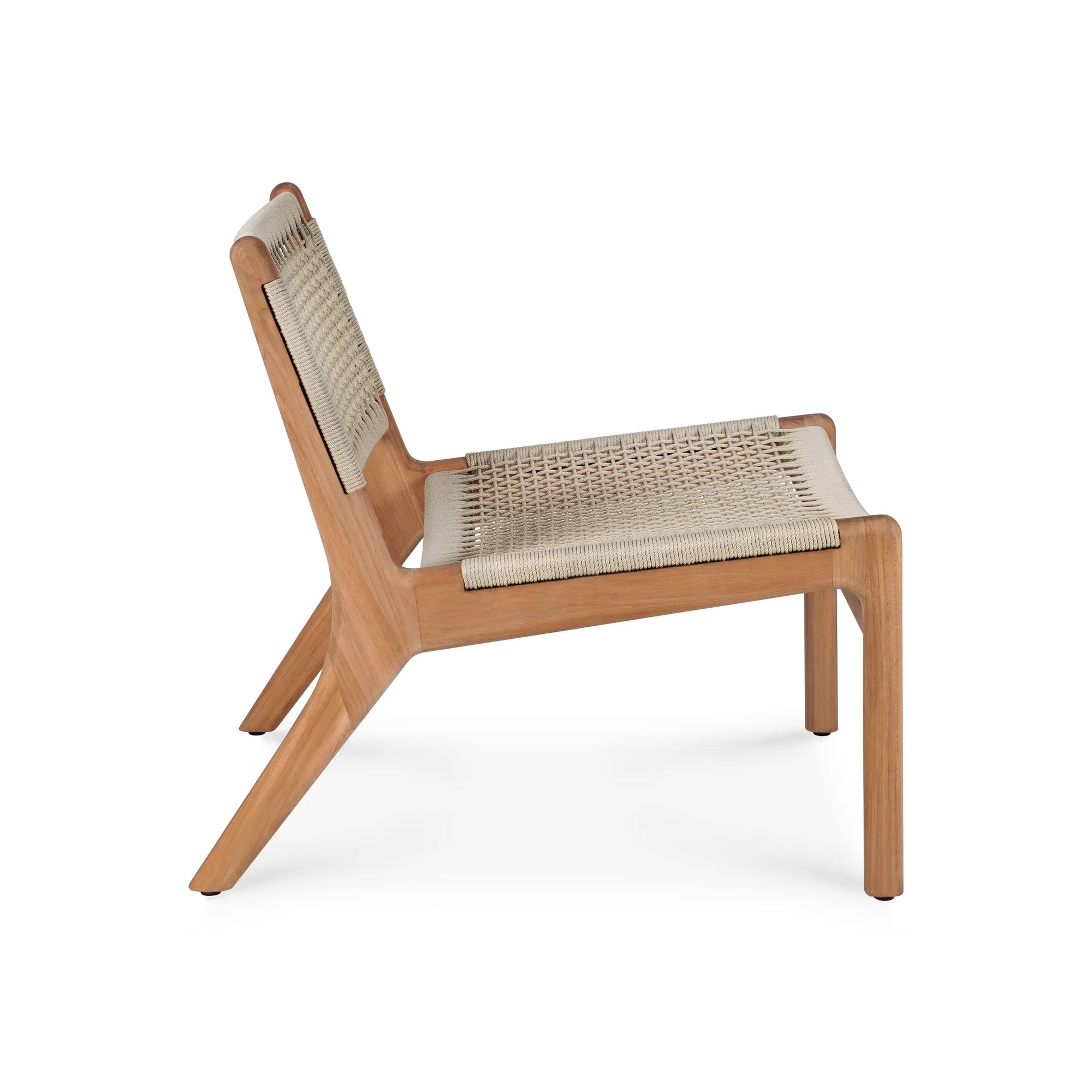 Jack 10223 Woven Outdoor Lounge Chair - Teak/Beige-7