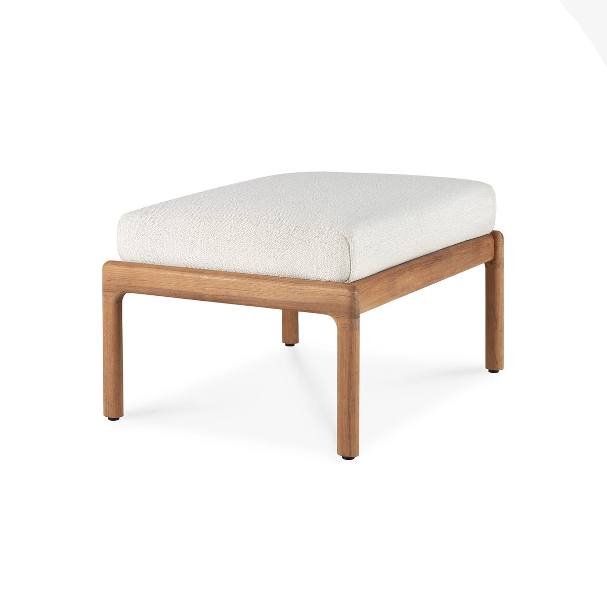 Jack 10248 Outdoor Footstool - Teak/Fabric (Off White)-1