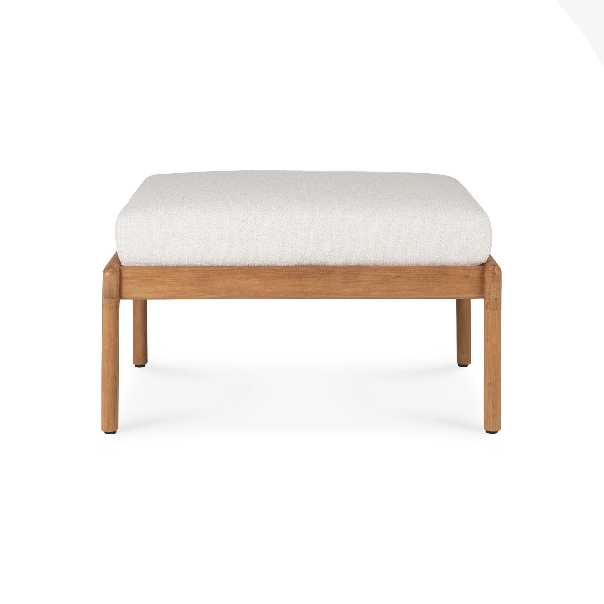Jack 10248 Outdoor Footstool - Teak/Fabric (Off White)-3
