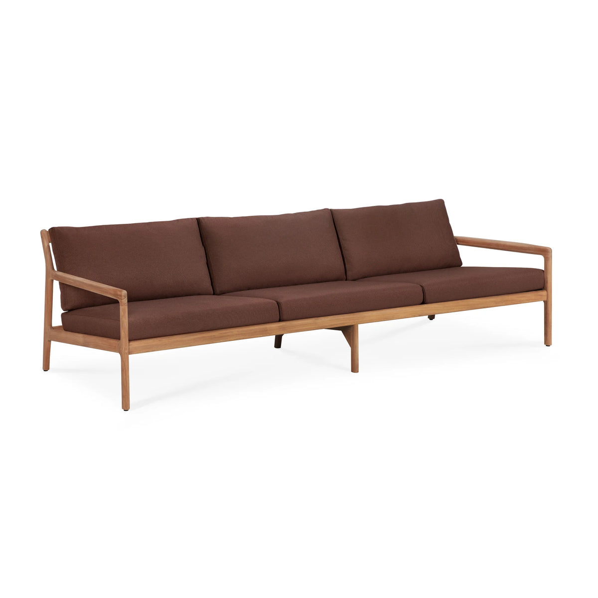 Jack 10438 Outdoor Sofa - Teak/Fabric (Burgundy)-1