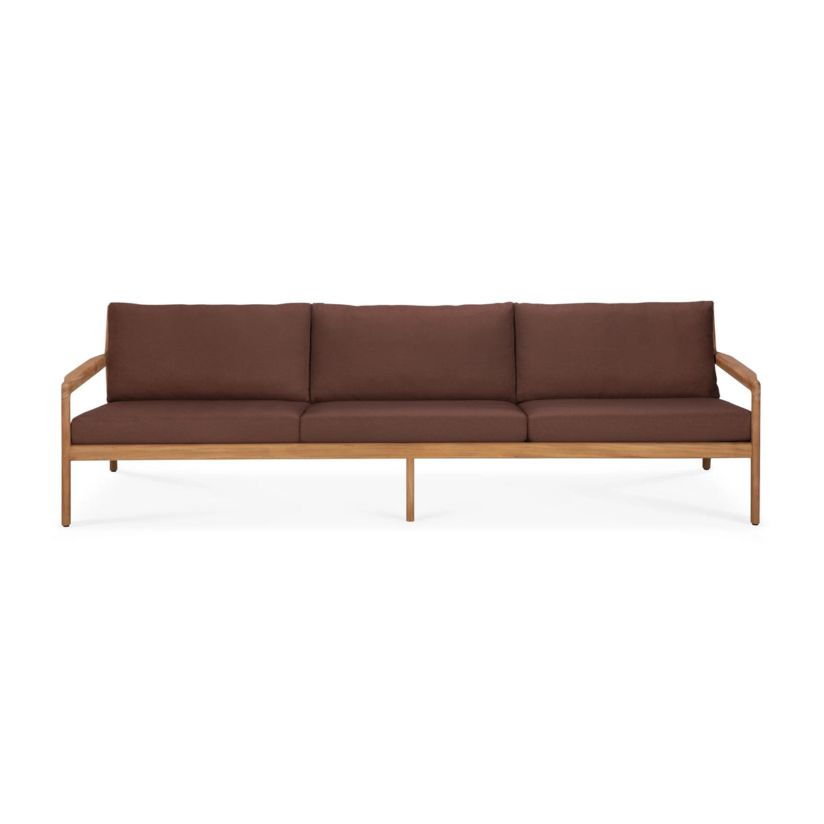Jack 10438 Outdoor Sofa - Teak/Fabric (Burgundy)-3