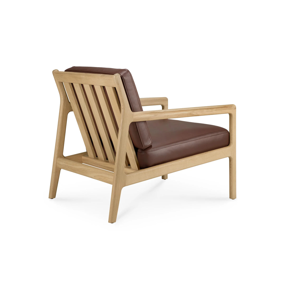 Jack 50494 Lounge Chair - Oak/Leather (Burgundy)-5