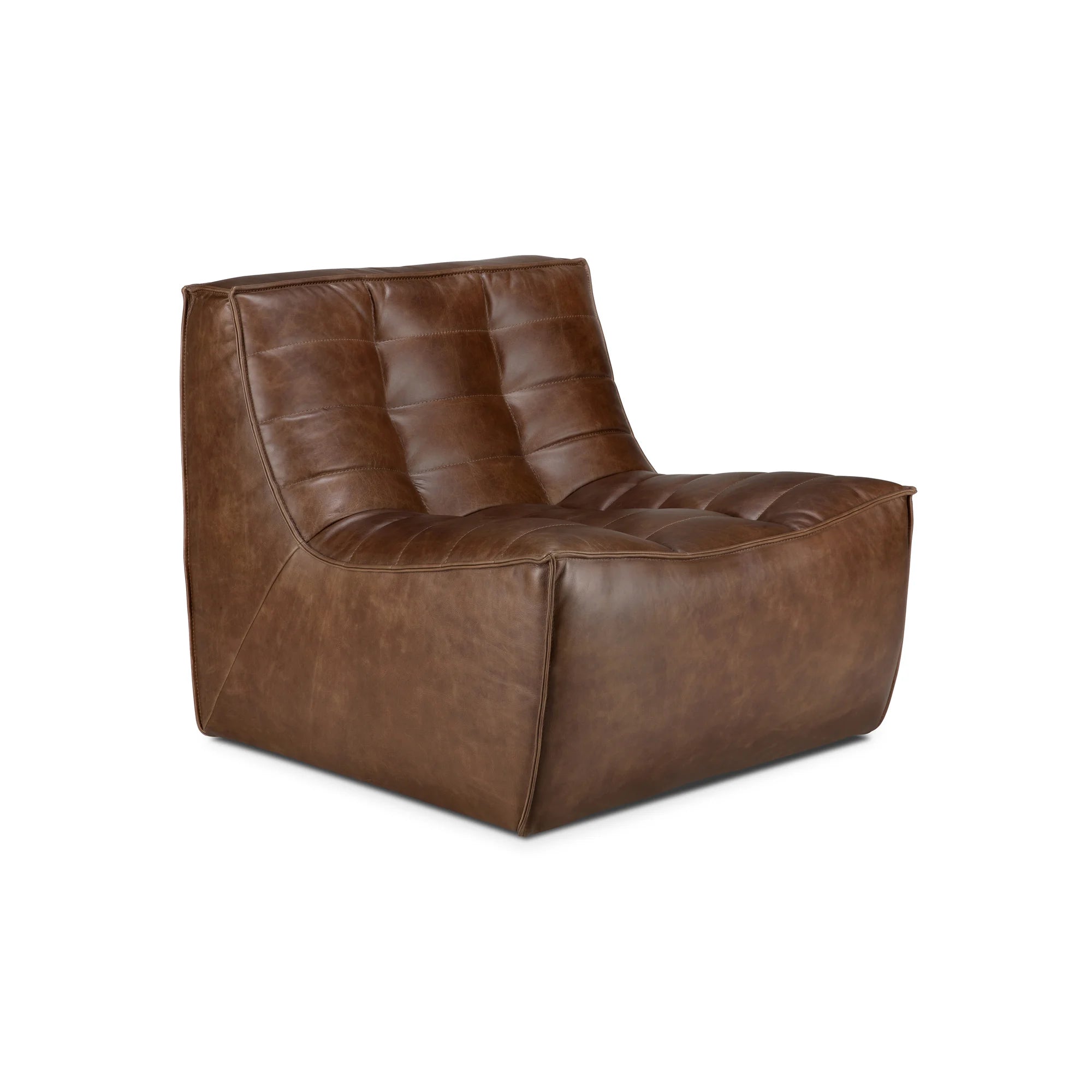 N701 20289 Armchair - Aniline Leather (Chestnut)-1