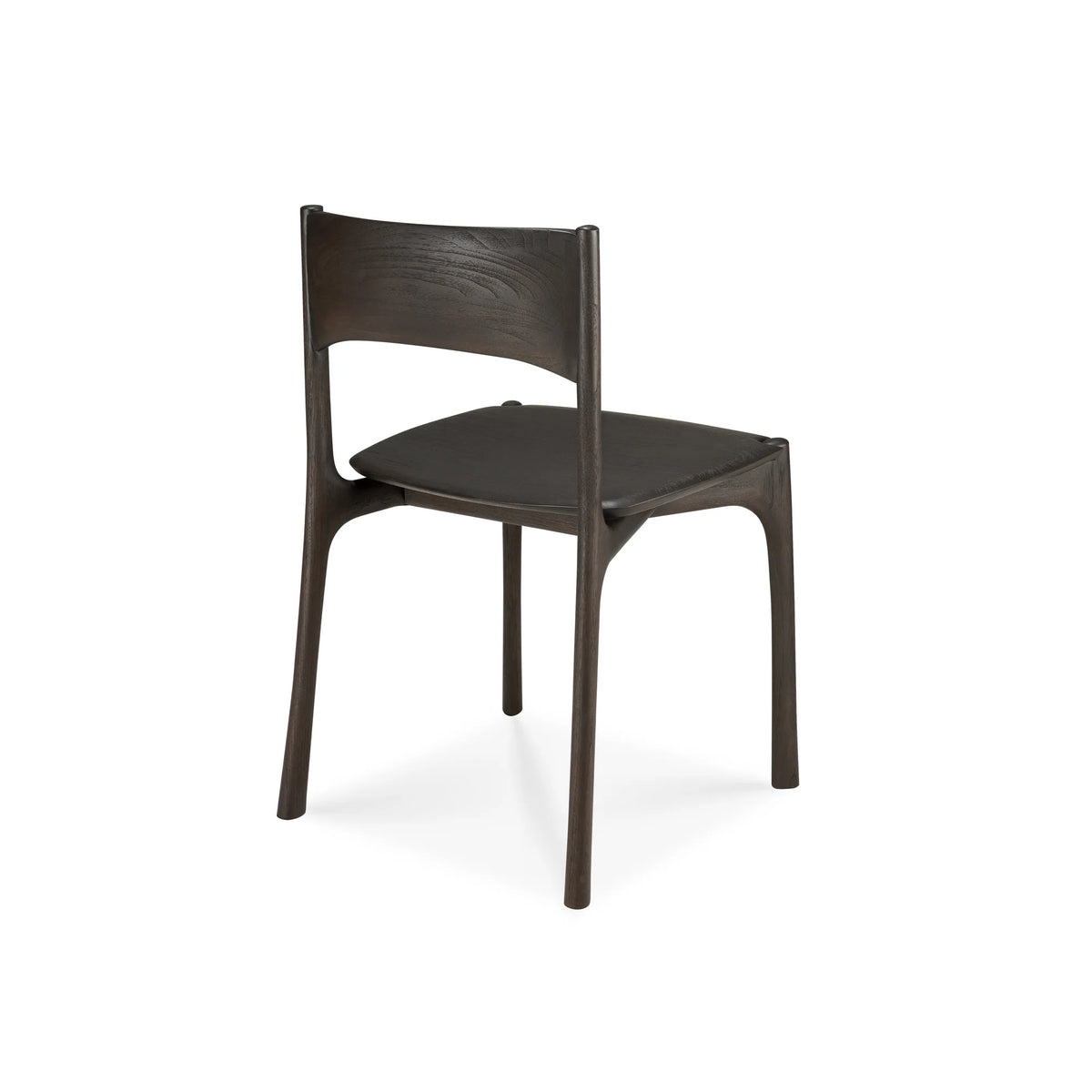 PI 11574 Dining Chair - Dark Brown-Stained/Brushed Solid Teak-6