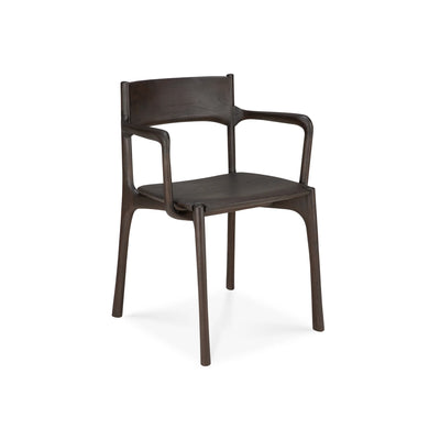 PI 11575 Dining with Armrest Dining Chair - Teak Dark Brown
