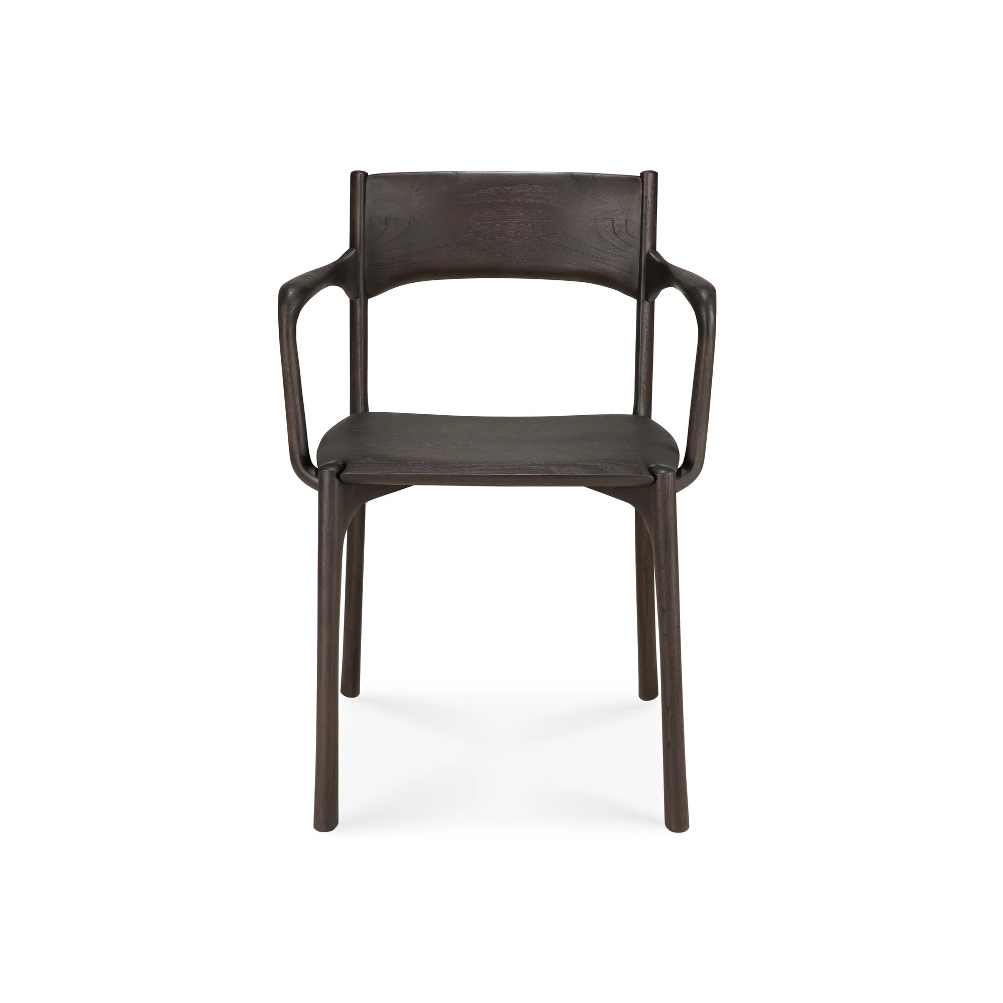 PI 11575 Dining with Armrest Dining Chair - Teak Dark Brown-4