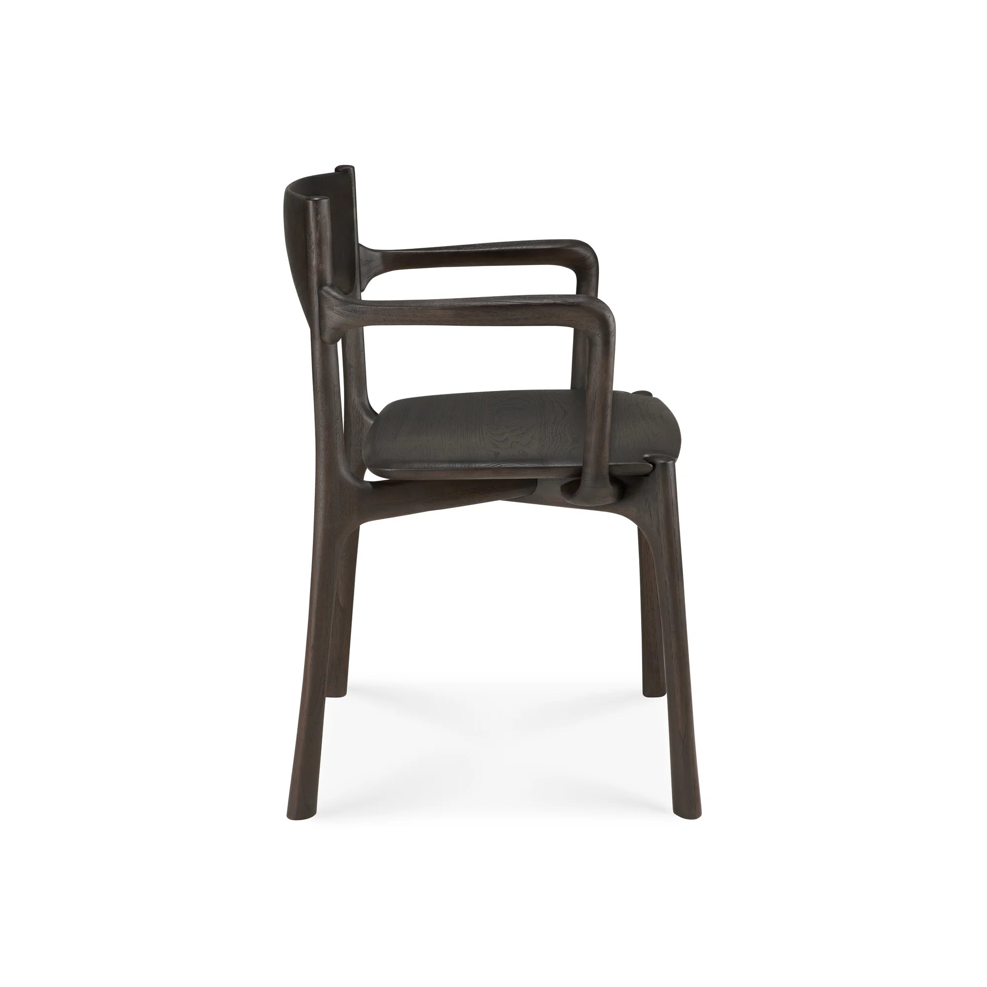PI 11575 Dining with Armrest Dining Chair - Teak Dark Brown-5