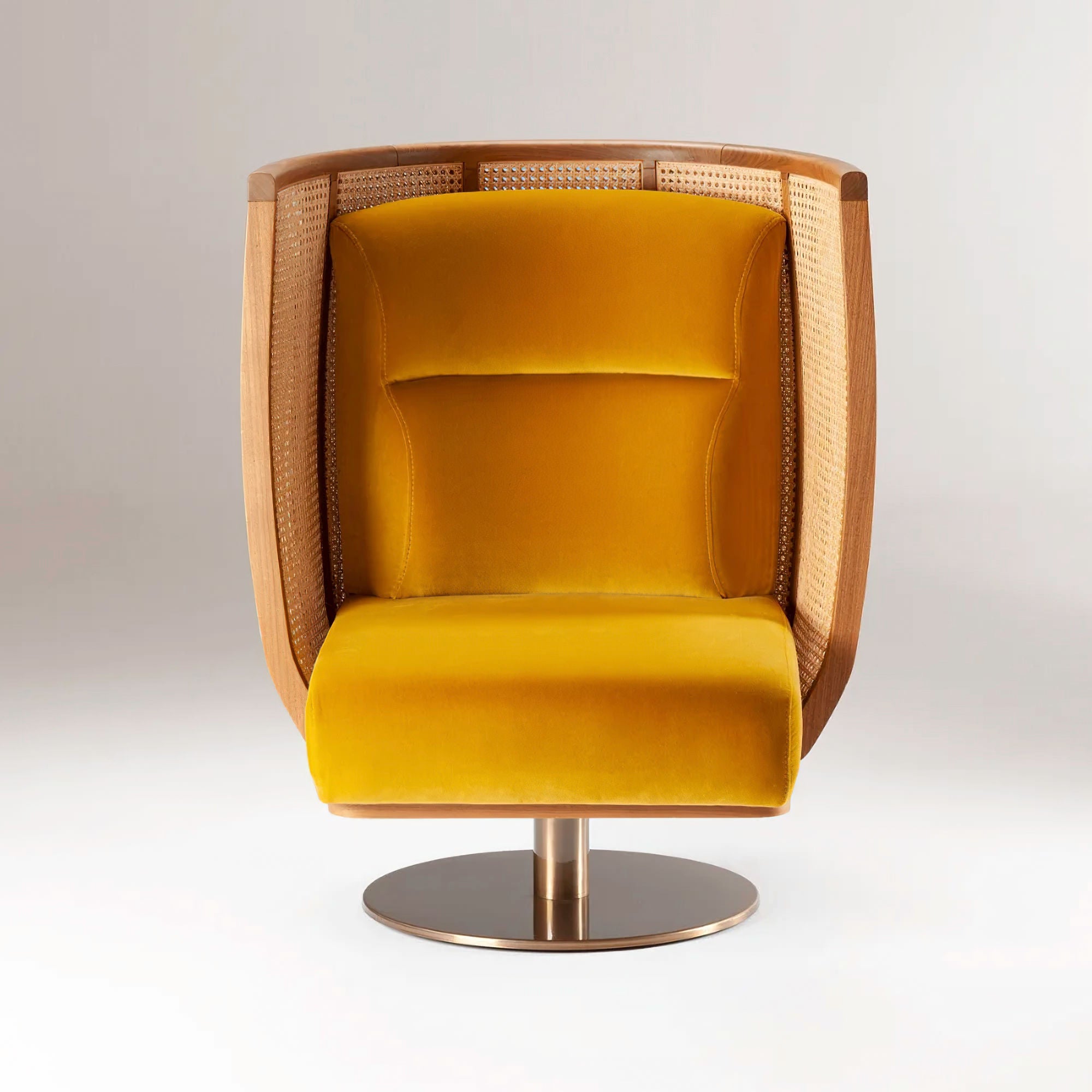 Egoista Swivel Armchair - Velvet 2 (Velvet Safran)-2