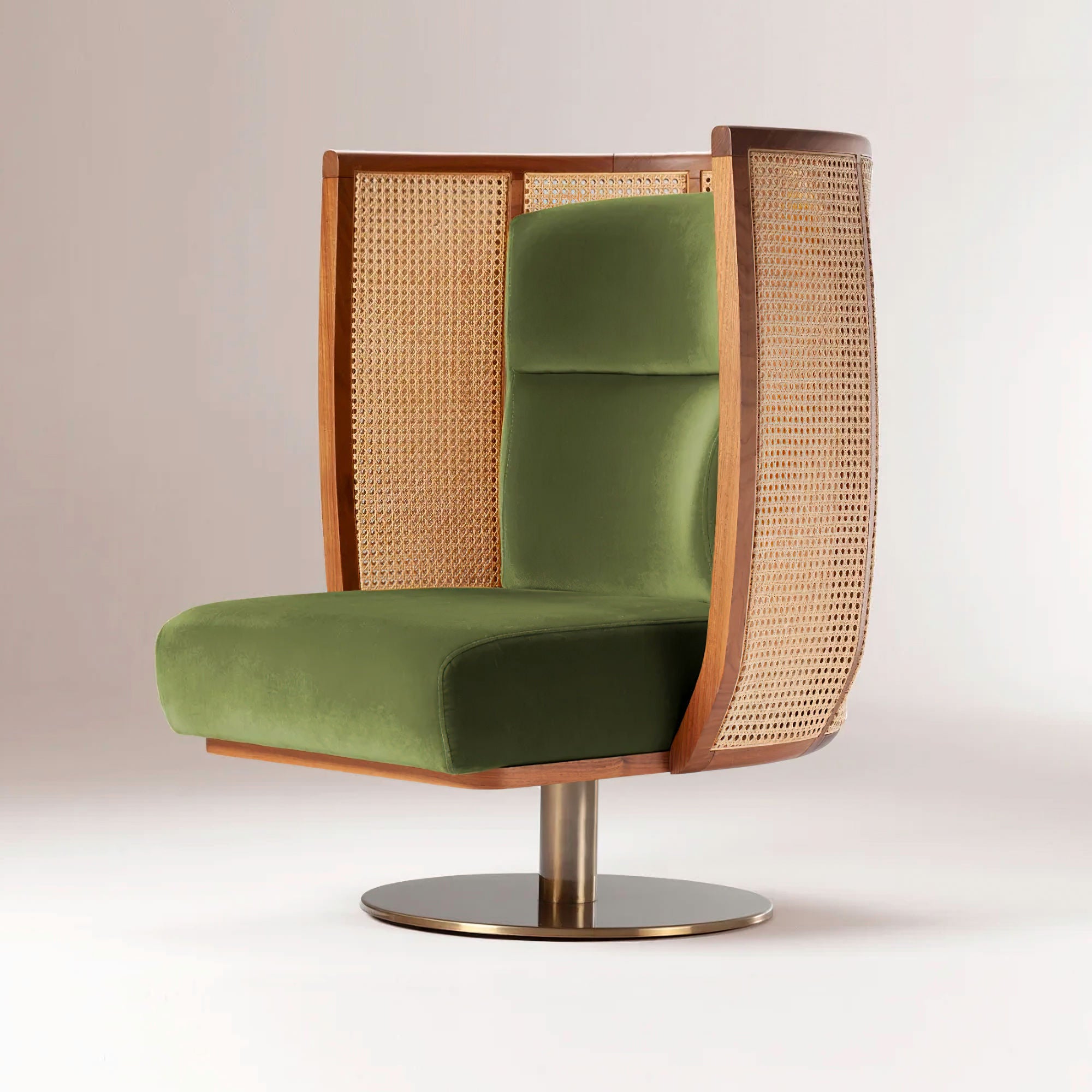 Egoista Swivel Armchair - Velvet 2 (Velvet Safran)-3