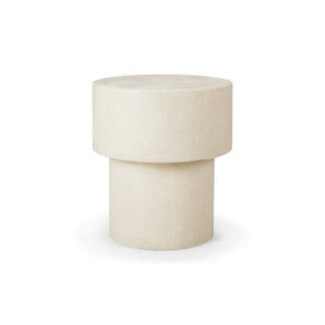 Elements 26410 Side Table - Microcement Off White