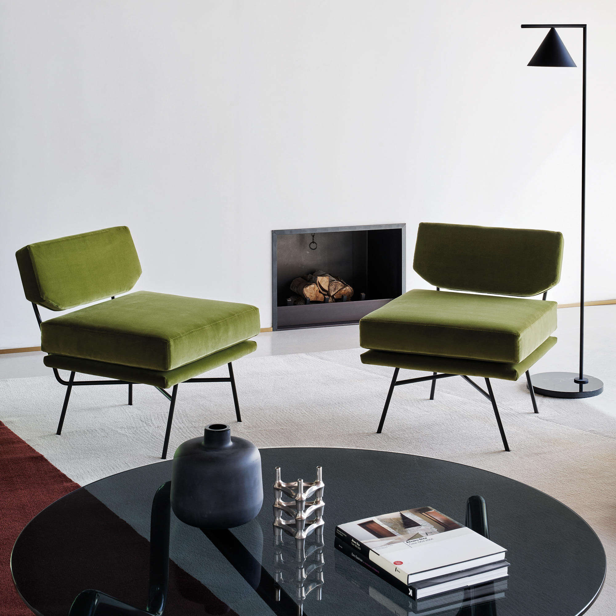 Elettra 11462 Armchair - Black/Fabric T4 (Mistral 8)-2