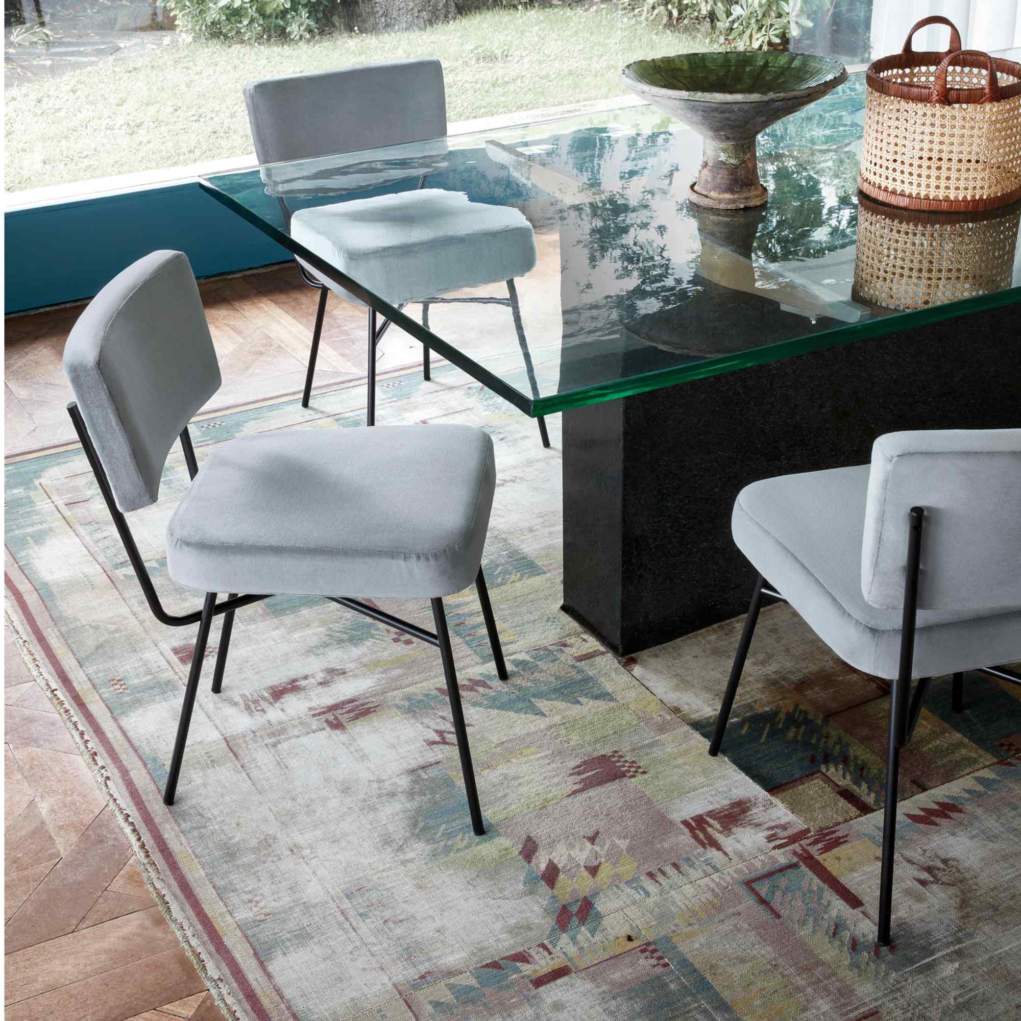 Elettra 11460 Dining Chair - Velvet T4 (Mistral 40)-4