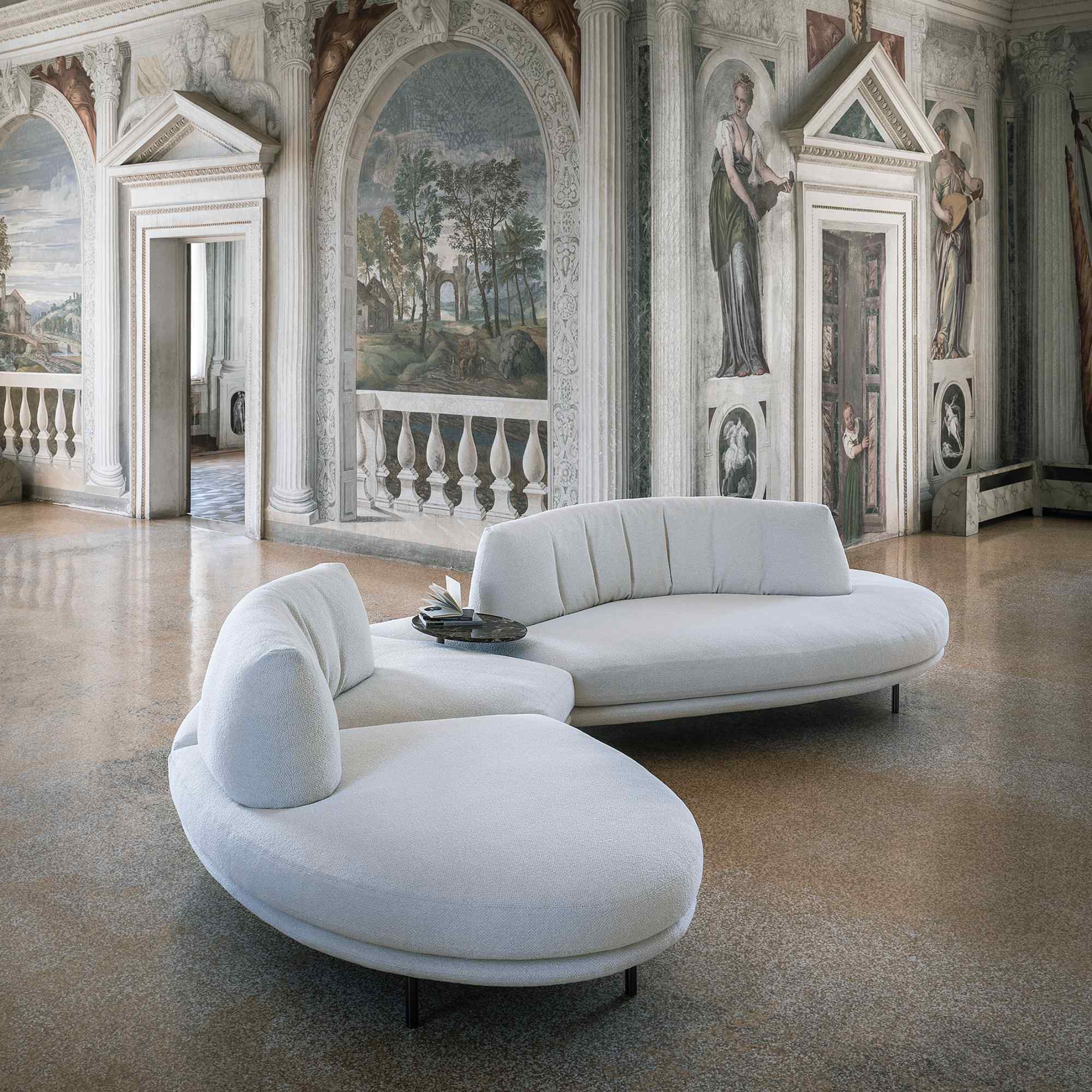 Elies Sofa - Fabric G (Frida 07 Bosco)/Fabric Top (Sherpa Stretch 09 Mela)