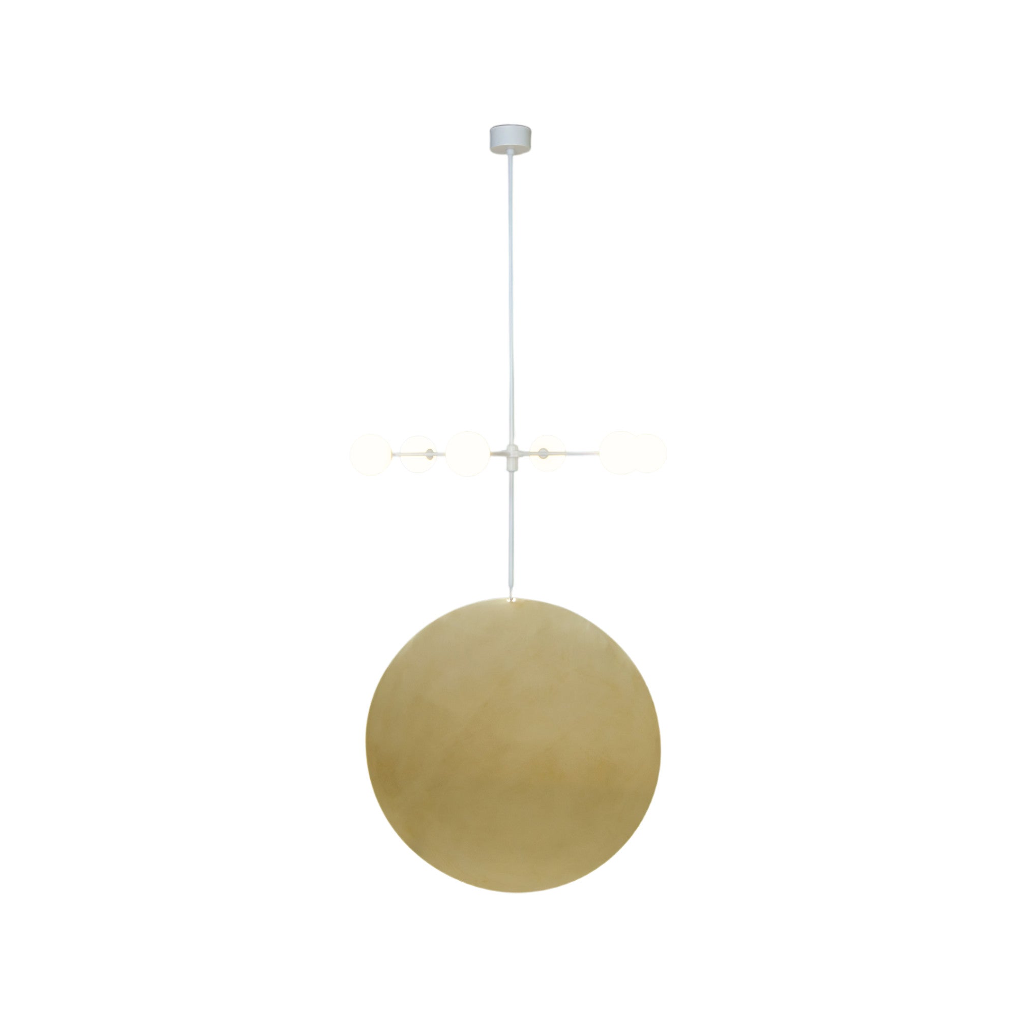 Epic Three 1 Row Disc Pendant Lamp  - White