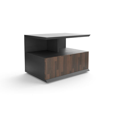 Eric CM02 Bedside Table - Intarsio Walnut LE17