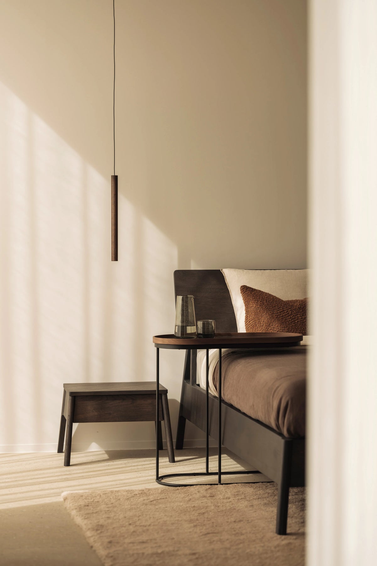 Air 51190 Bedside Table - Oak Brown-2