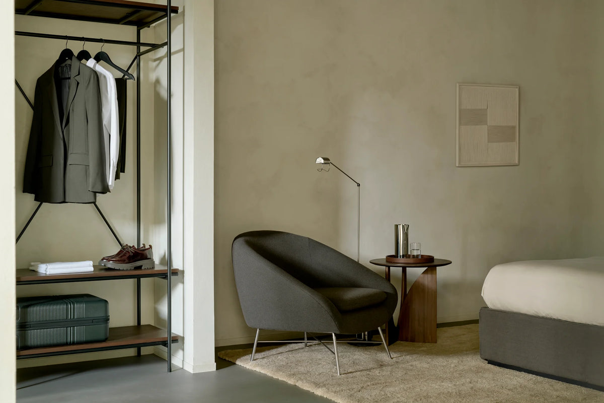 Barrow 20089 Lounge Chair - Polished Steel/Fabric (Paon)