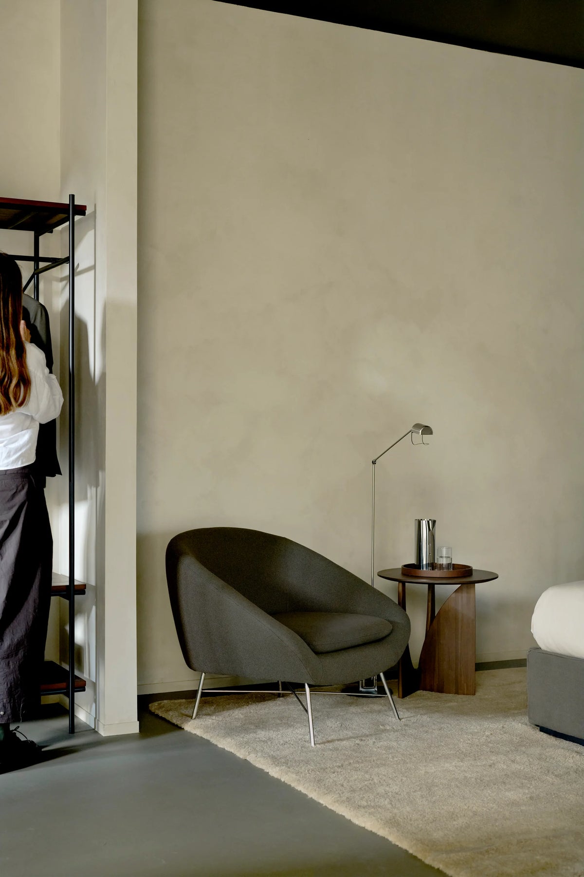 Barrow 20089 Lounge Chair - Polished Steel/Fabric (Paon)-4