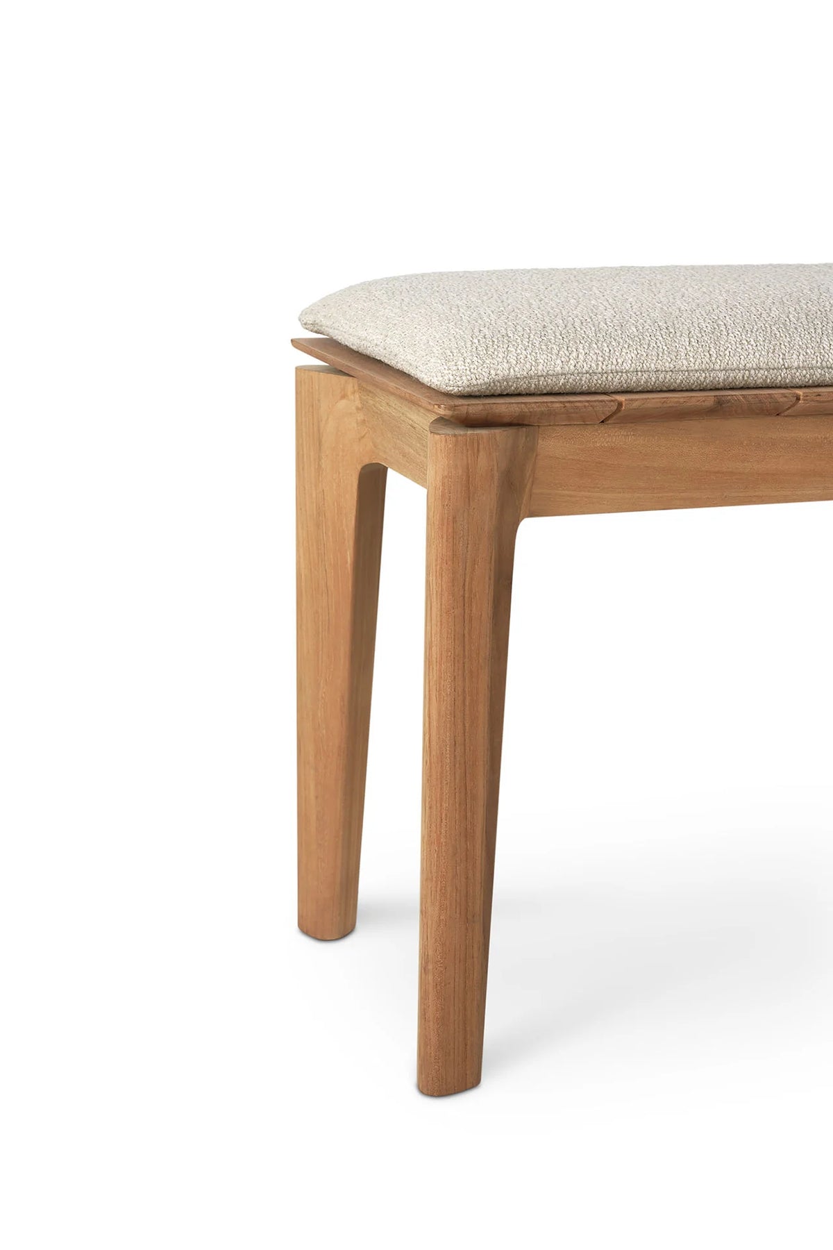 Bok 10383 Outdoor Bench - Teak/Natural Fabric-6