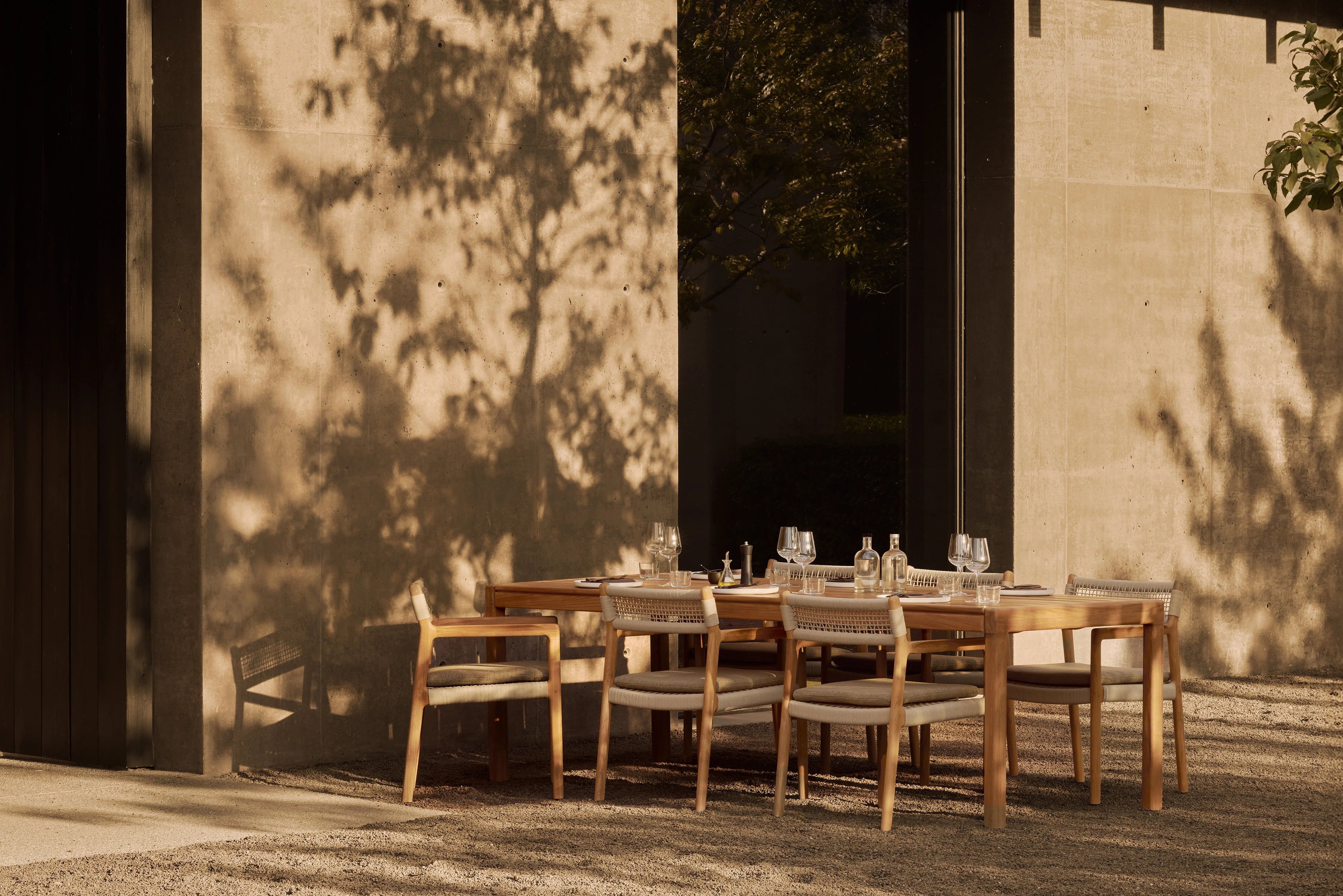 Bok 10304 Extendable Outdoor Dining Table - Teak-2