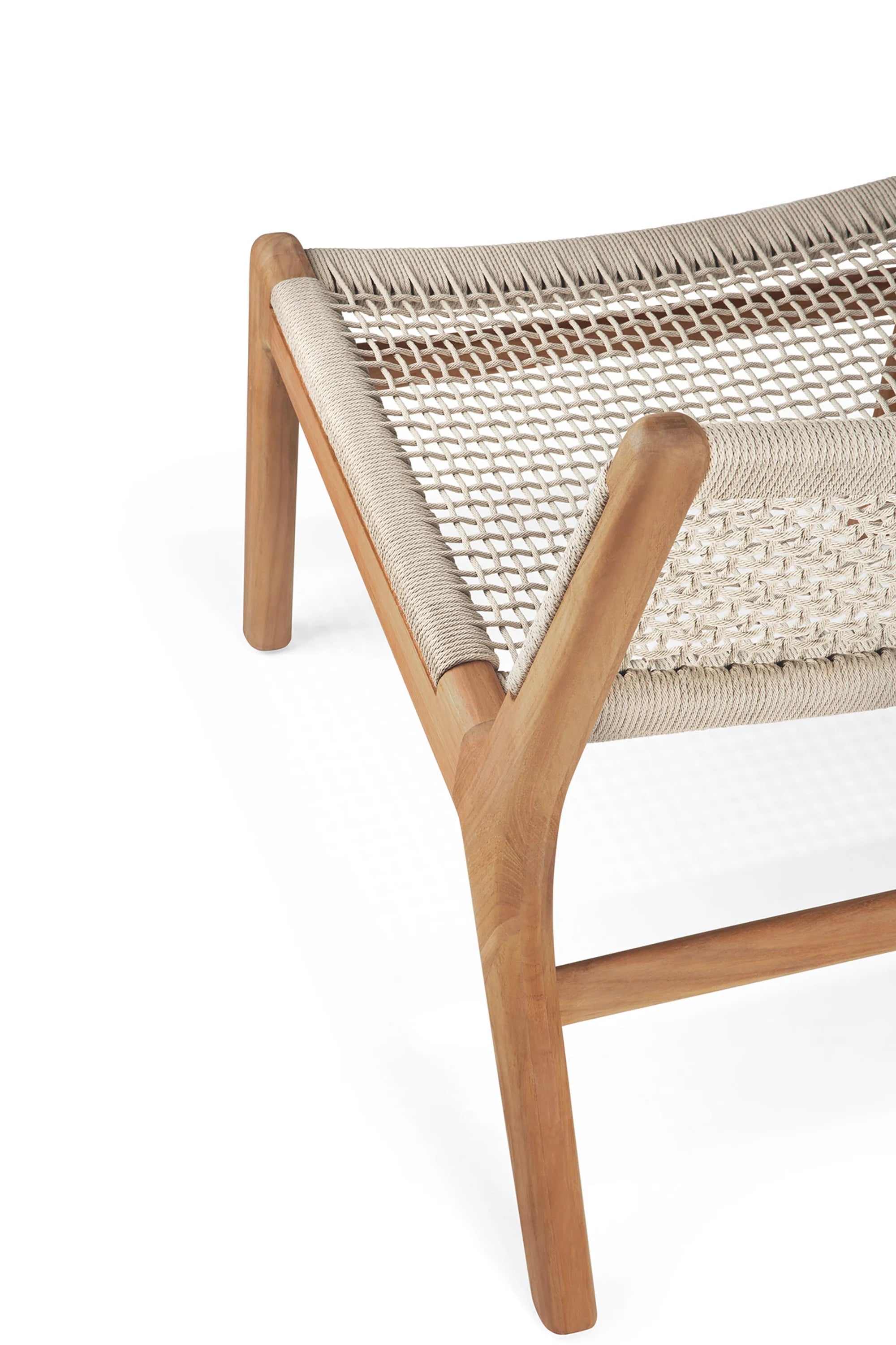 Jack 10223 Woven Outdoor Lounge Chair - Teak/Beige-10